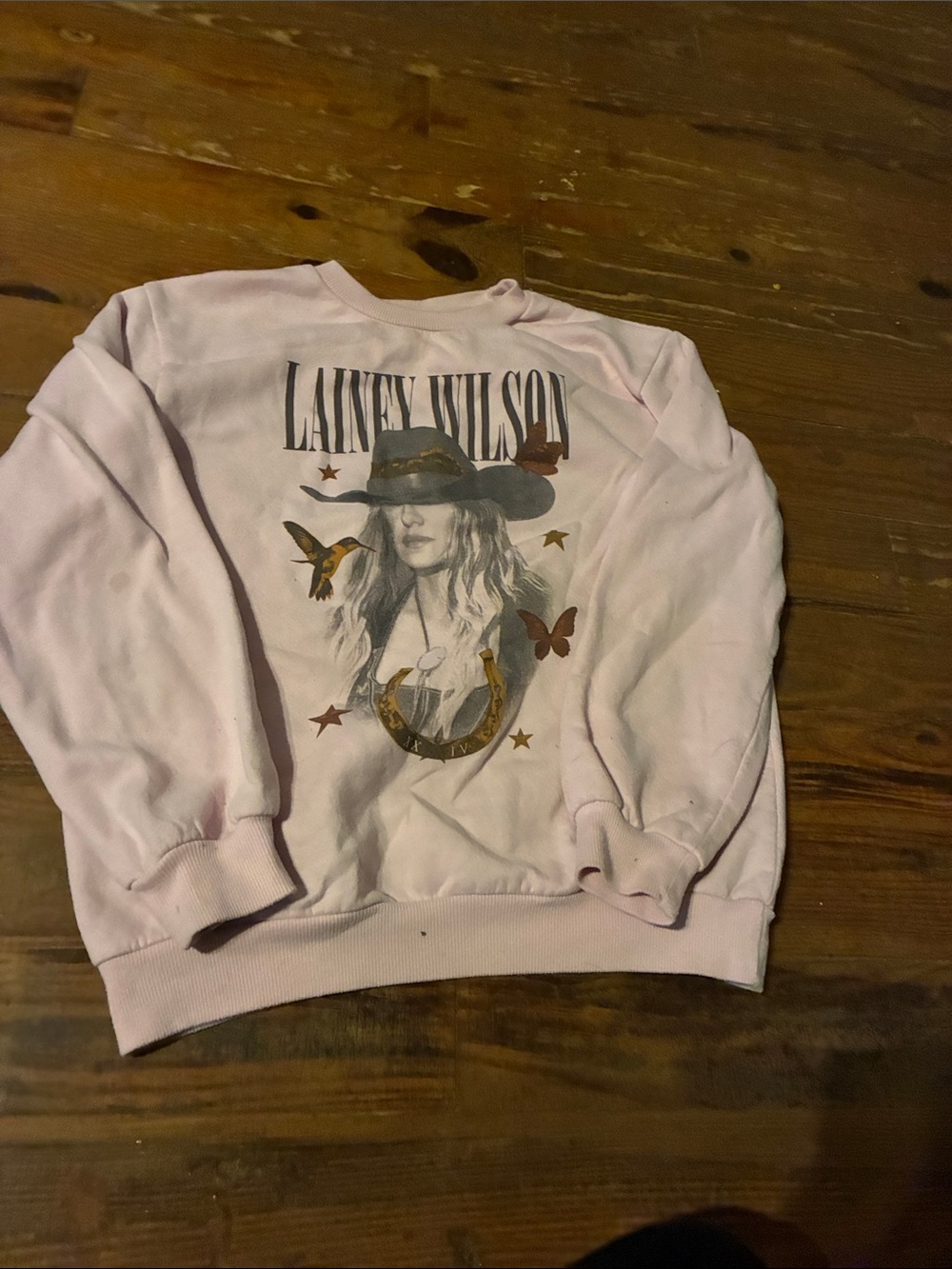 Lainey Wilson Pink Graphic Kids Sweatshirt